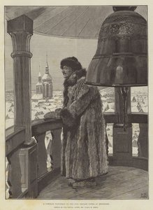 Een Siberische Wachter op de Brandweertoren in Yeneseisk door Julius Mandes Price